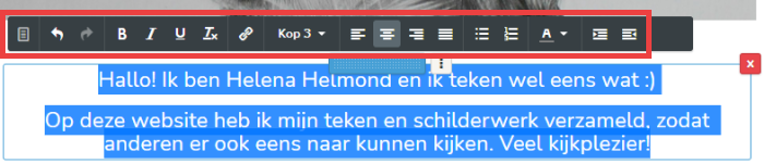 Tekst bewerken op JouwWeb-site